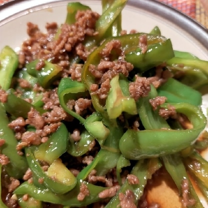 合いびき肉で作りました。おいしくできました。甘辛でご飯が進みますね。